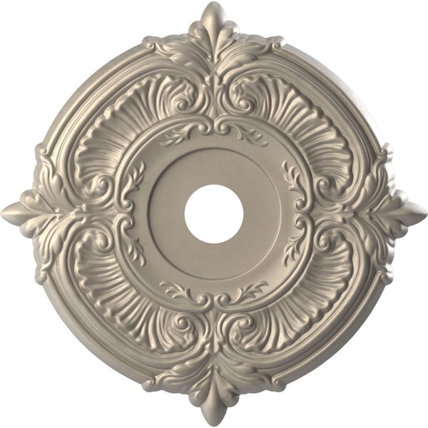 Ekena Millwork Attica PVC Medallion (Canopies up to 7 3/4"), 22"OD x 3 1/2"ID x 1"P, Metallic Silver Metallic CMP22ATCSV - main